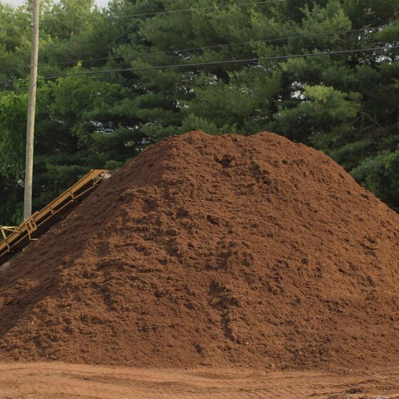 pile of bulk wholesale mulch