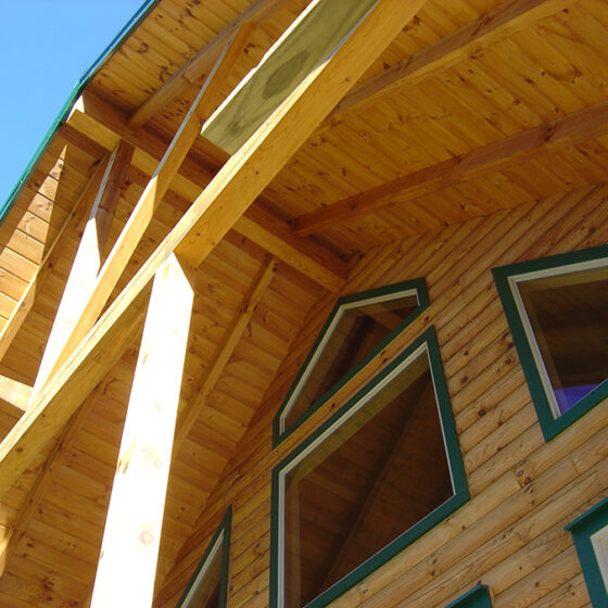 log home awning
